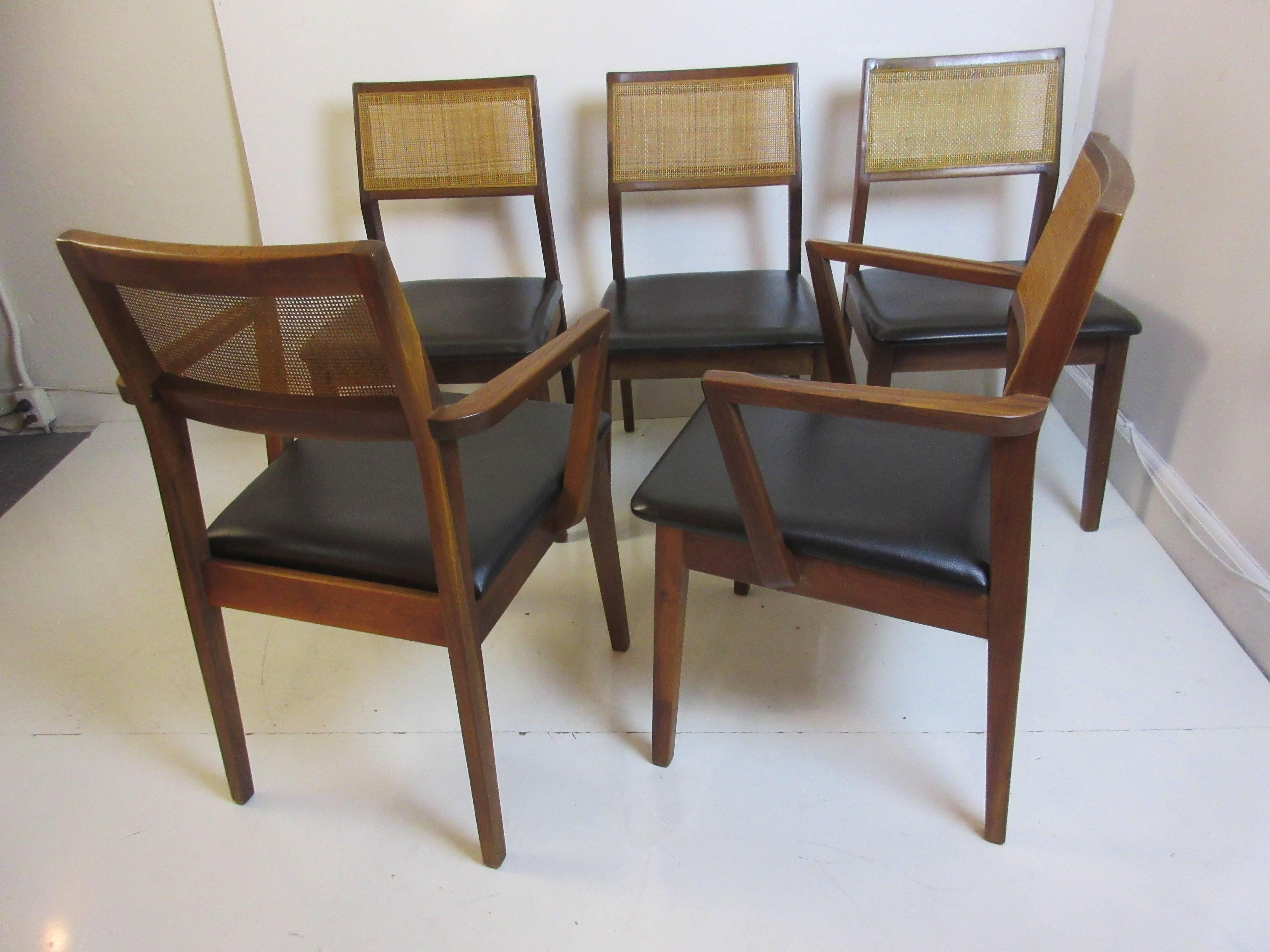 American Founders for Thomasville Walnut Jack Cartwright Dining Chairs