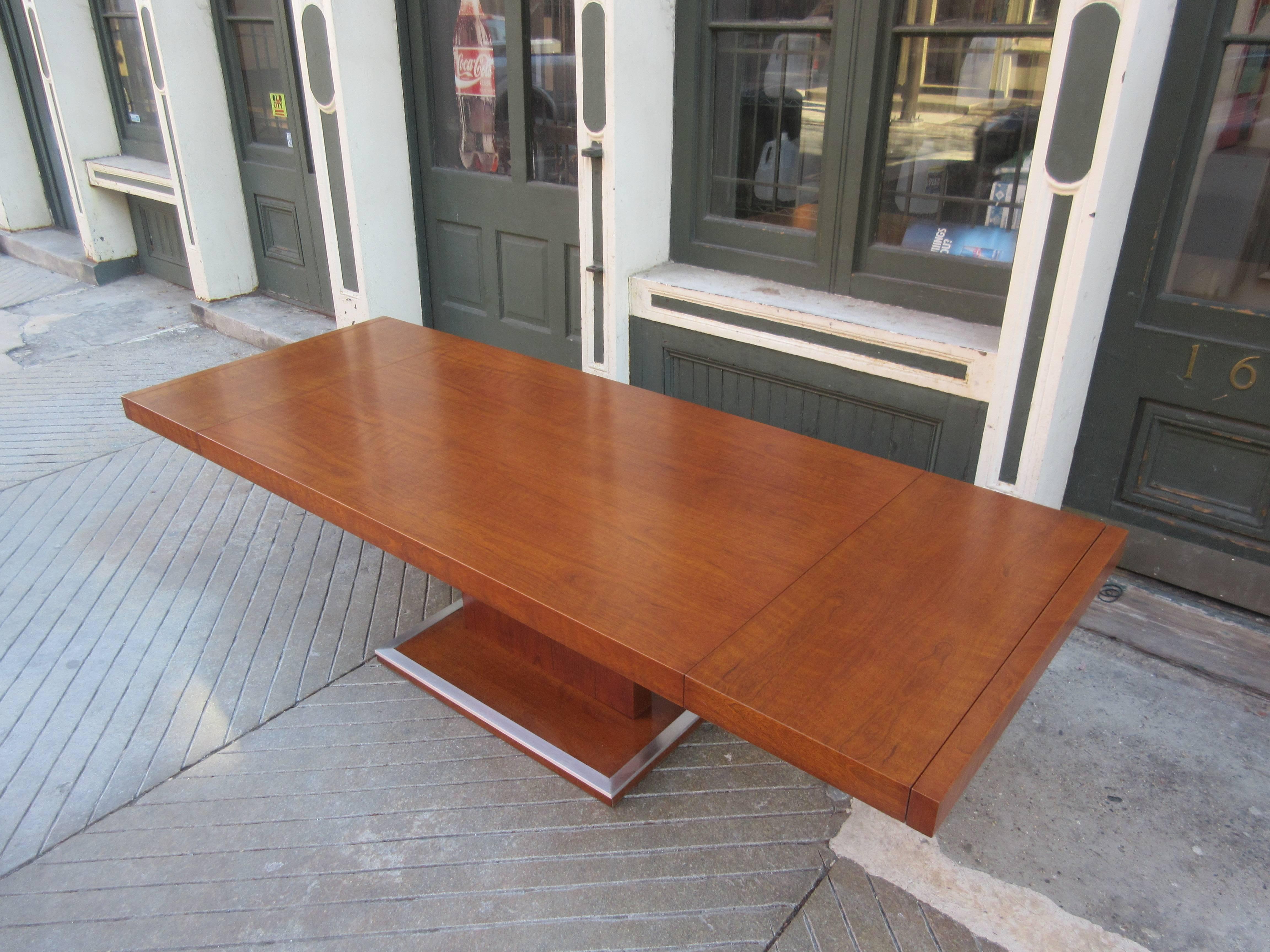 Milo Baughman for Founders Walnut Extension Dining Table 1