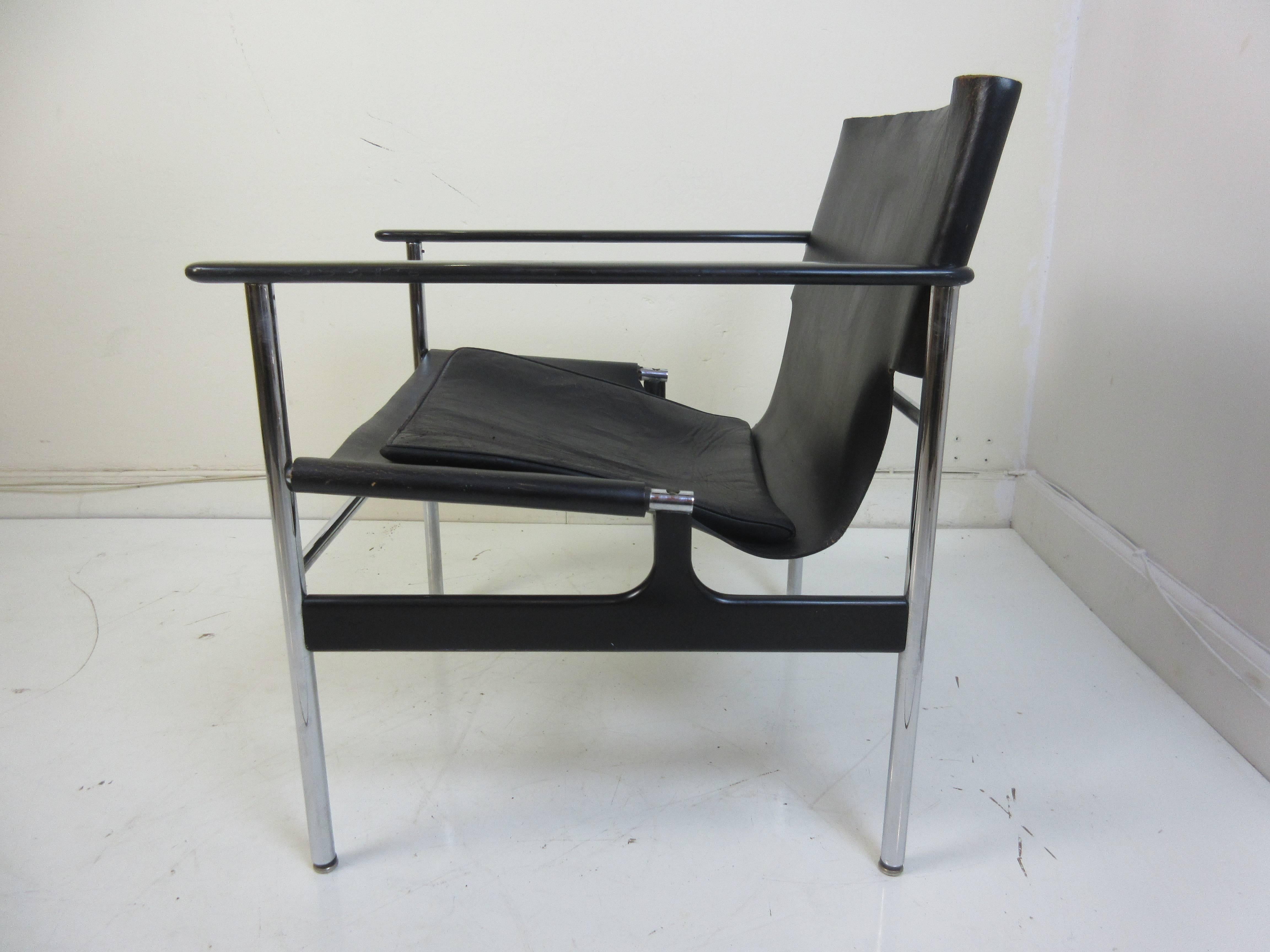 Mid-Century Modern Charles Pollack 657 Knoll Sling Chair