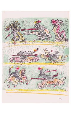 Roberto Matta Qui d'Eux folder with 10 color lithographs, 1990