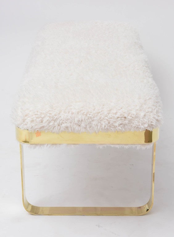 Brass Pace Upholstered Bench