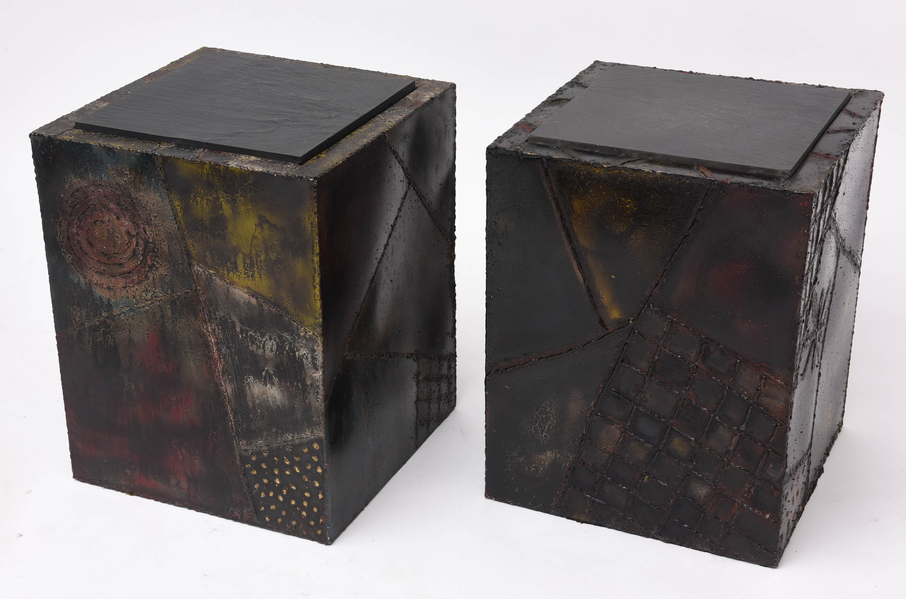 Paul Evans Welded Metal Cubes For Sale 1