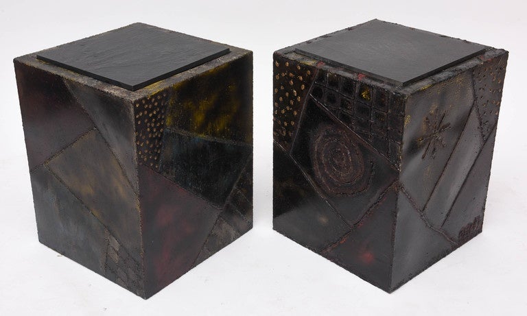 Paul Evans Welded Metal Cubes In Good Condition For Sale In West Palm Beach, FL
