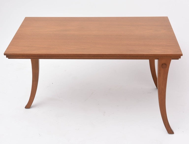 T.H.Robsjohn-Gibbings Rectangular Trapeza Table In Good Condition For Sale In West Palm Beach, FL