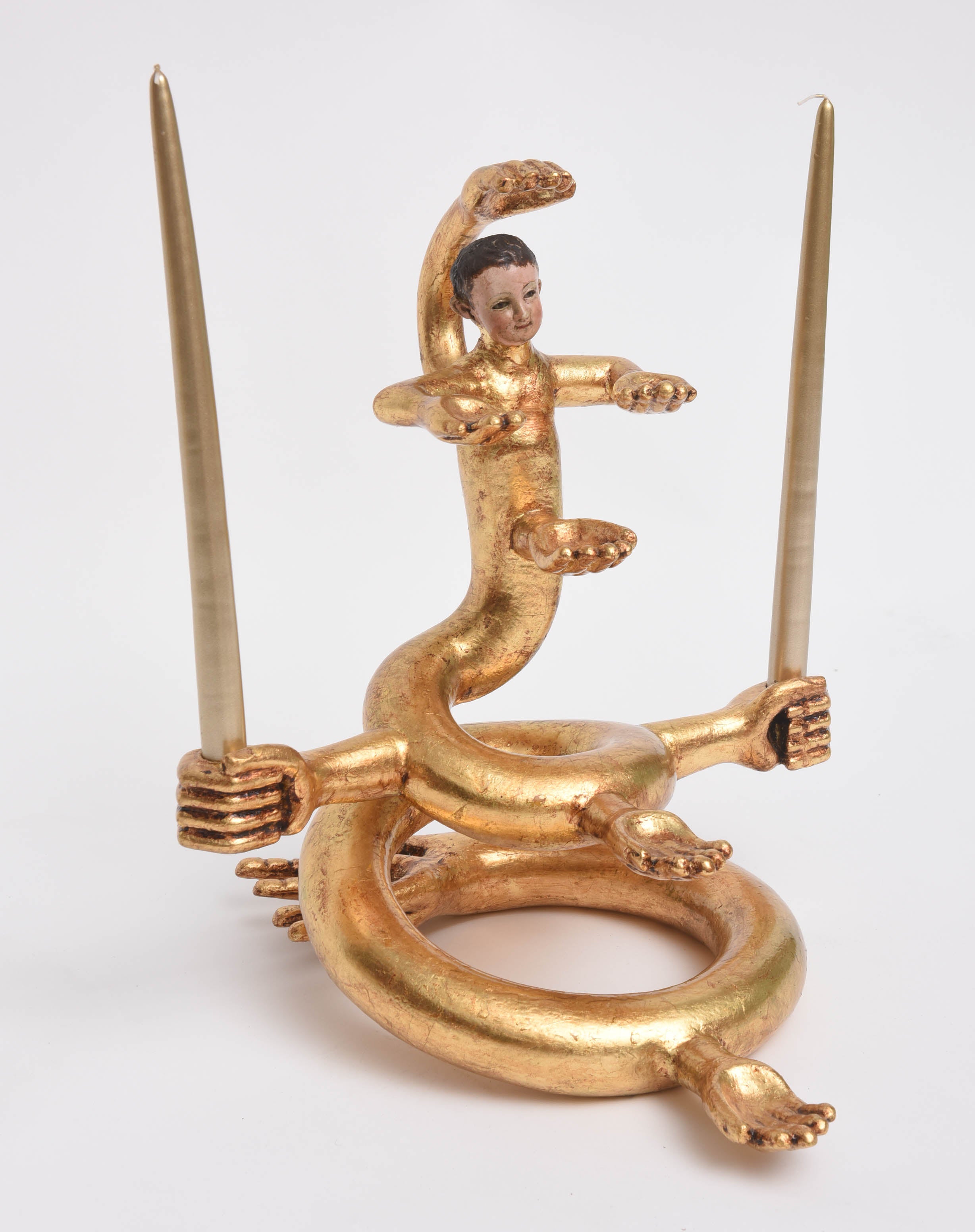 Surrealistic candleholder by Mexican artist and designer Pedro Friedeberg.