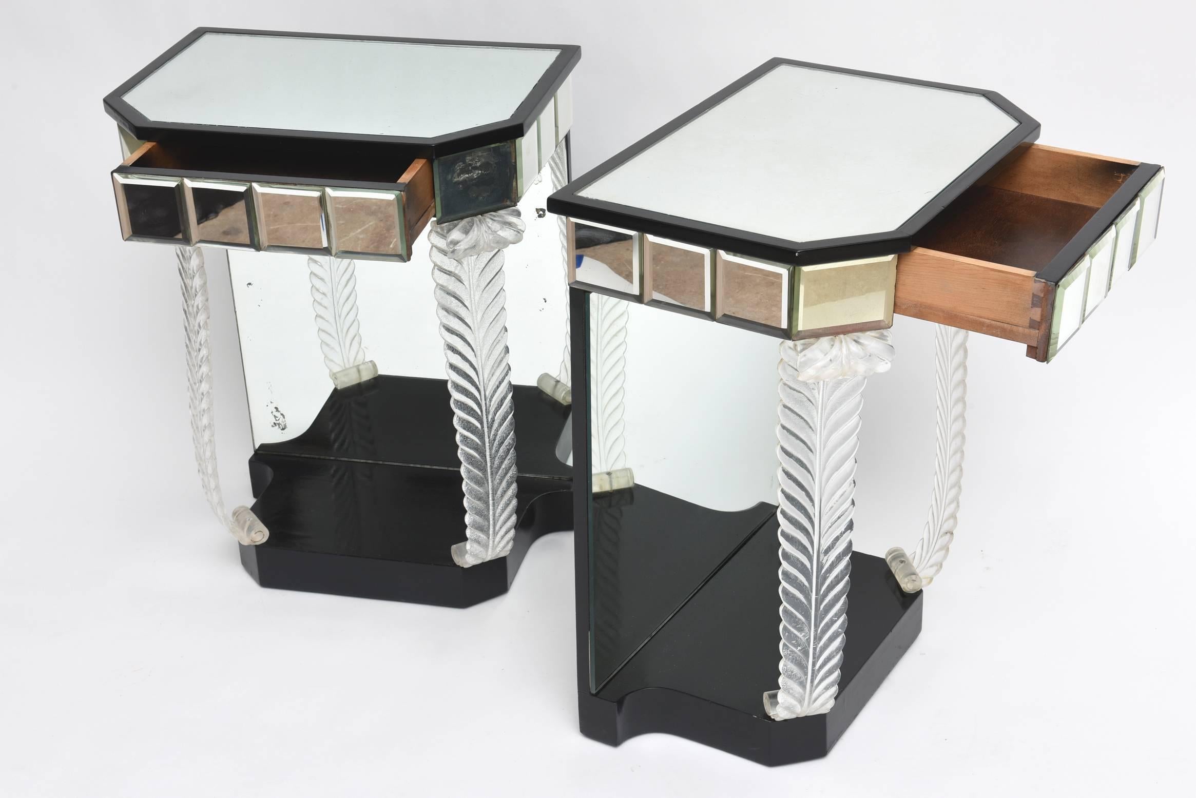 American Grosfeld House 'Glassics' End Tables or Night Stands For Sale