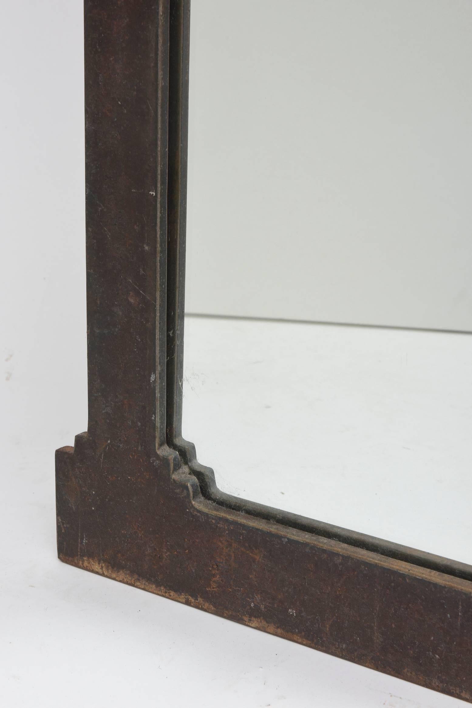 Hand-Forged and Cut Steel Console and Mirror 4