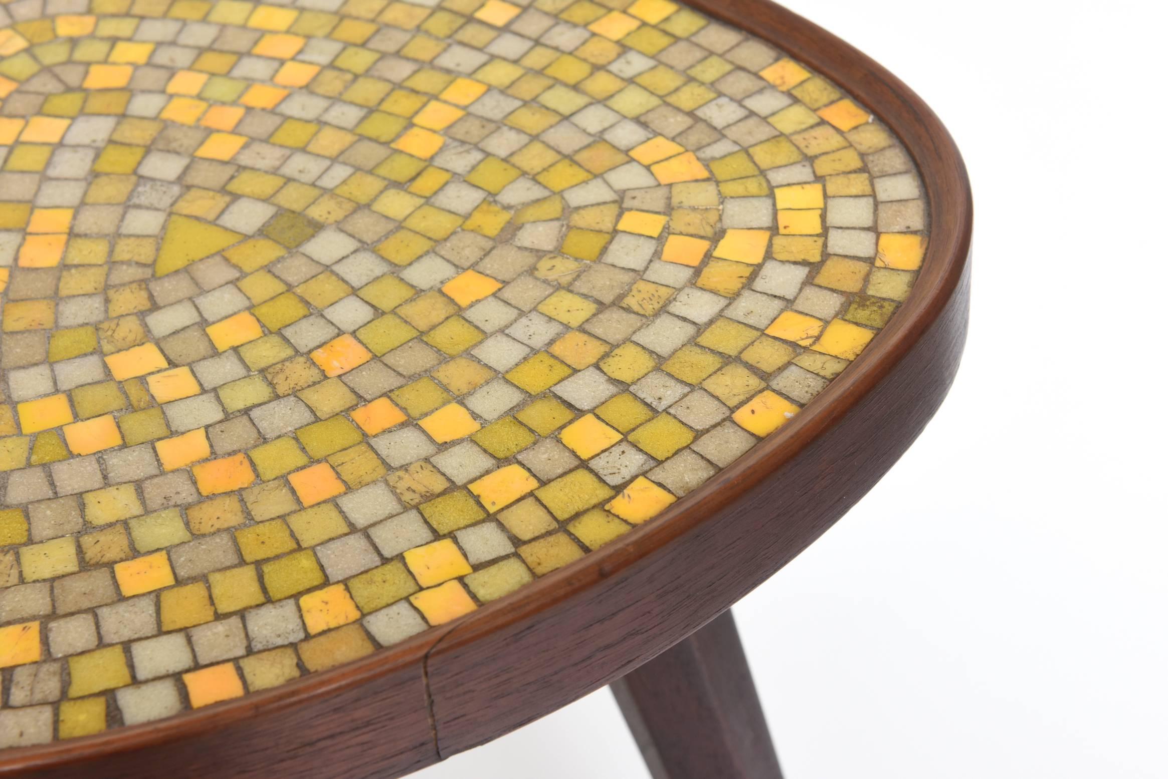 American Edward Wormley Murano Glass Tile Top Table