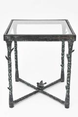 Bronze-Patinated Steel Side Table