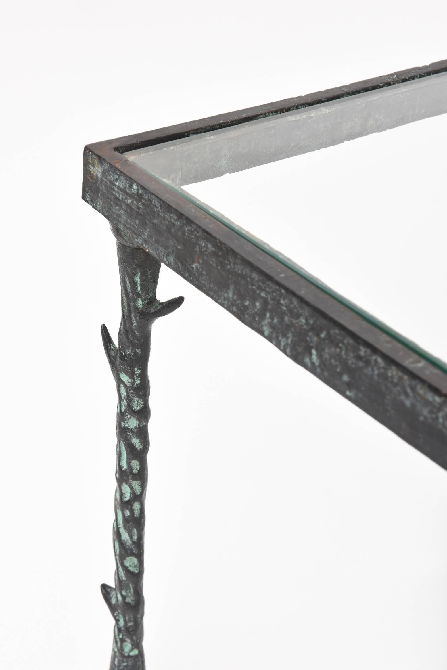Bronze-Patinated Steel Side Table 1