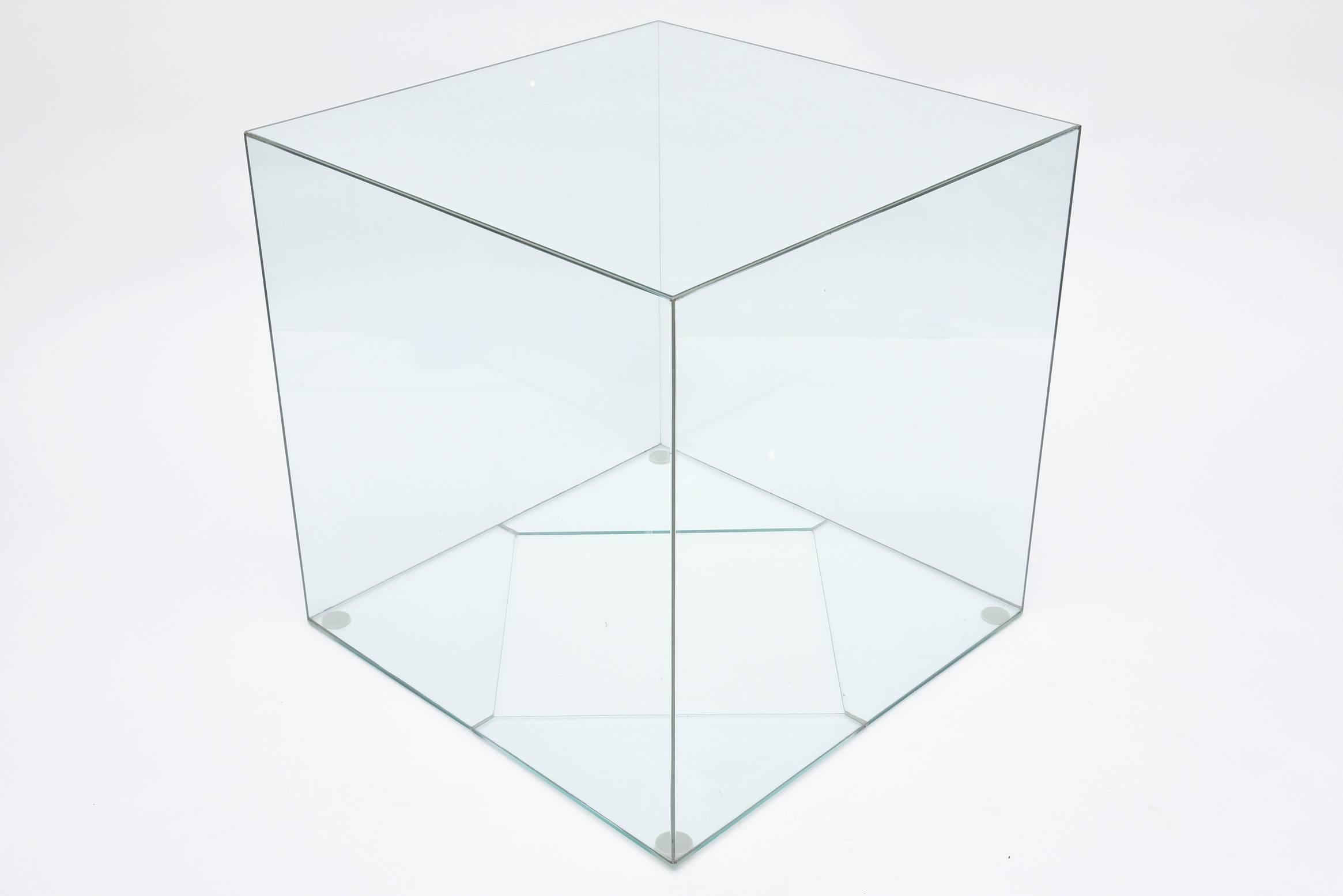 Large Pace Glass Cube Tables In Good Condition In West Palm Beach, FL