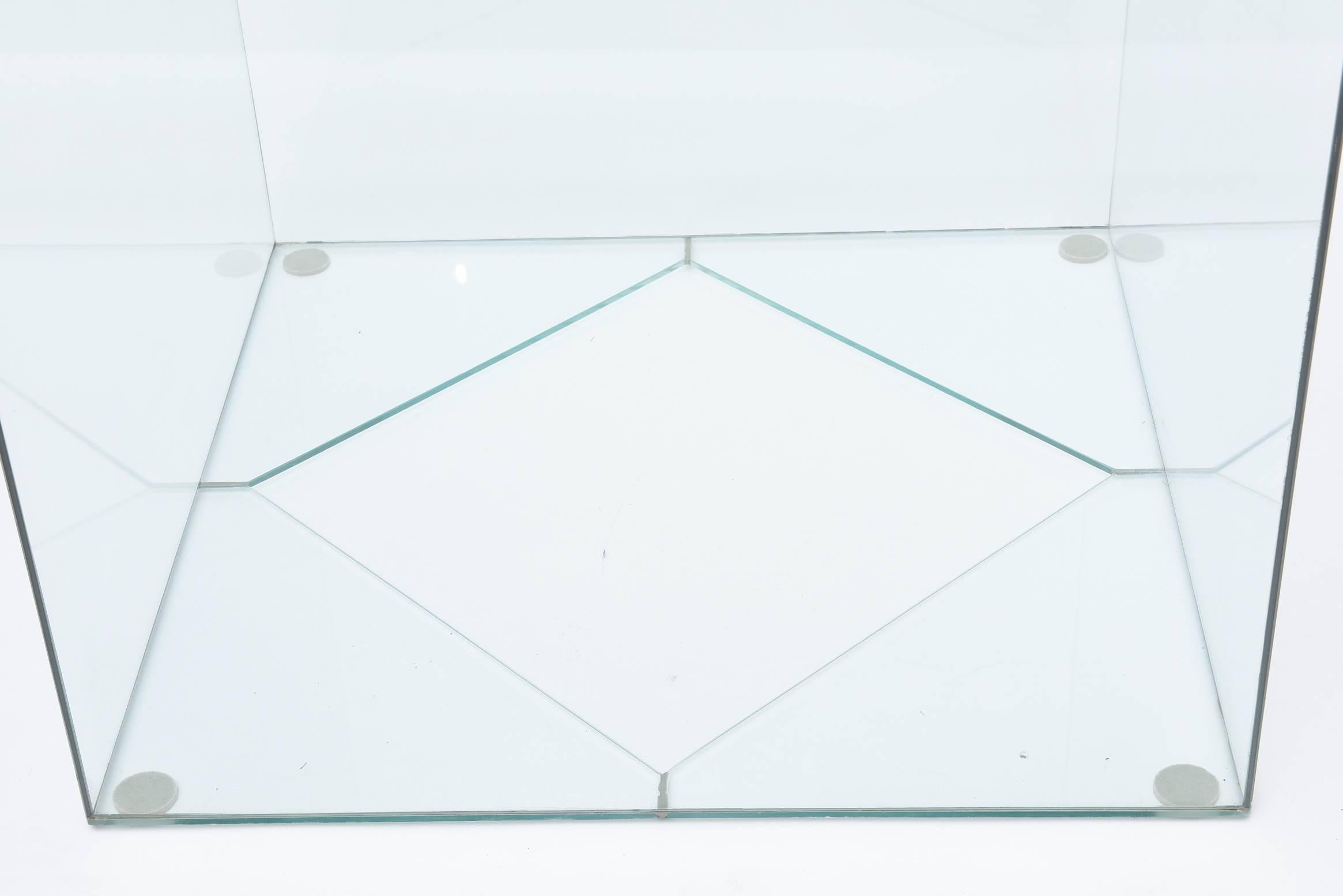 American Large Pace Glass Cube Tables