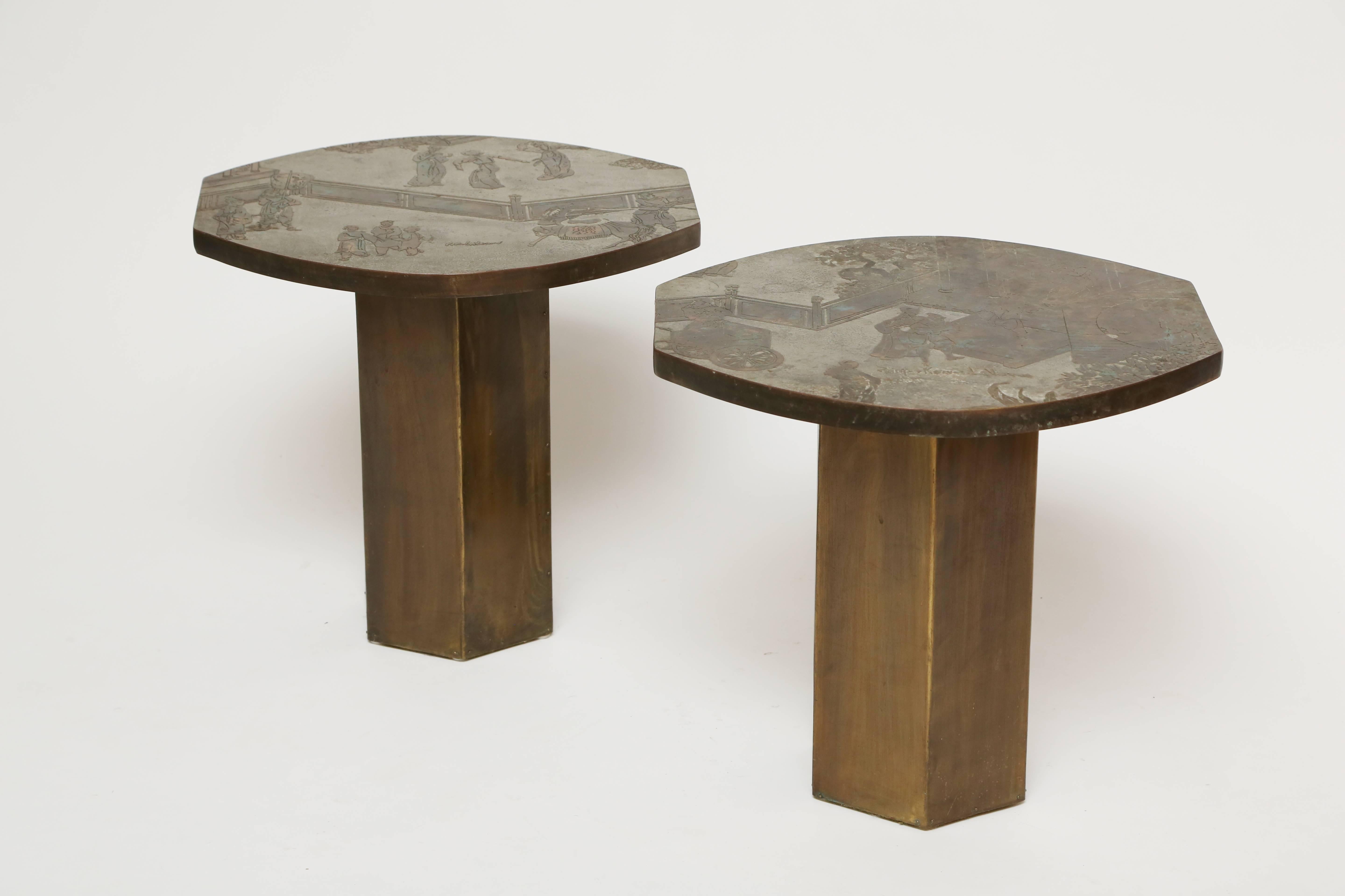 Mid-20th Century Rare Philip and Kelvin Laverne Tao Side Tables