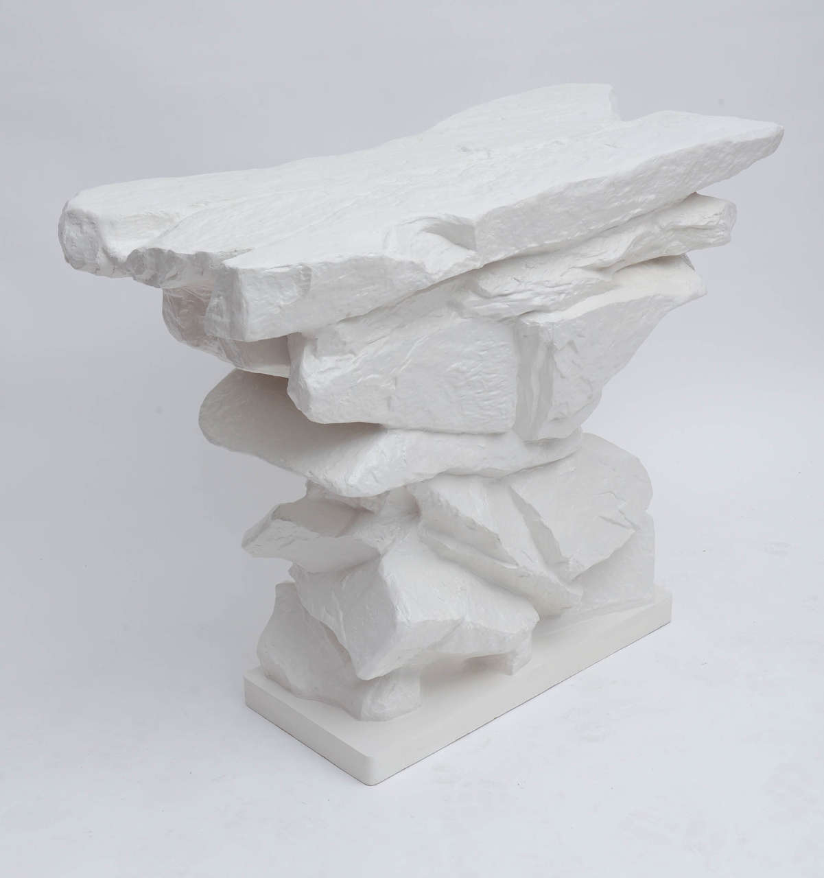 Late 20th Century Sirmos Plaster Rock Console