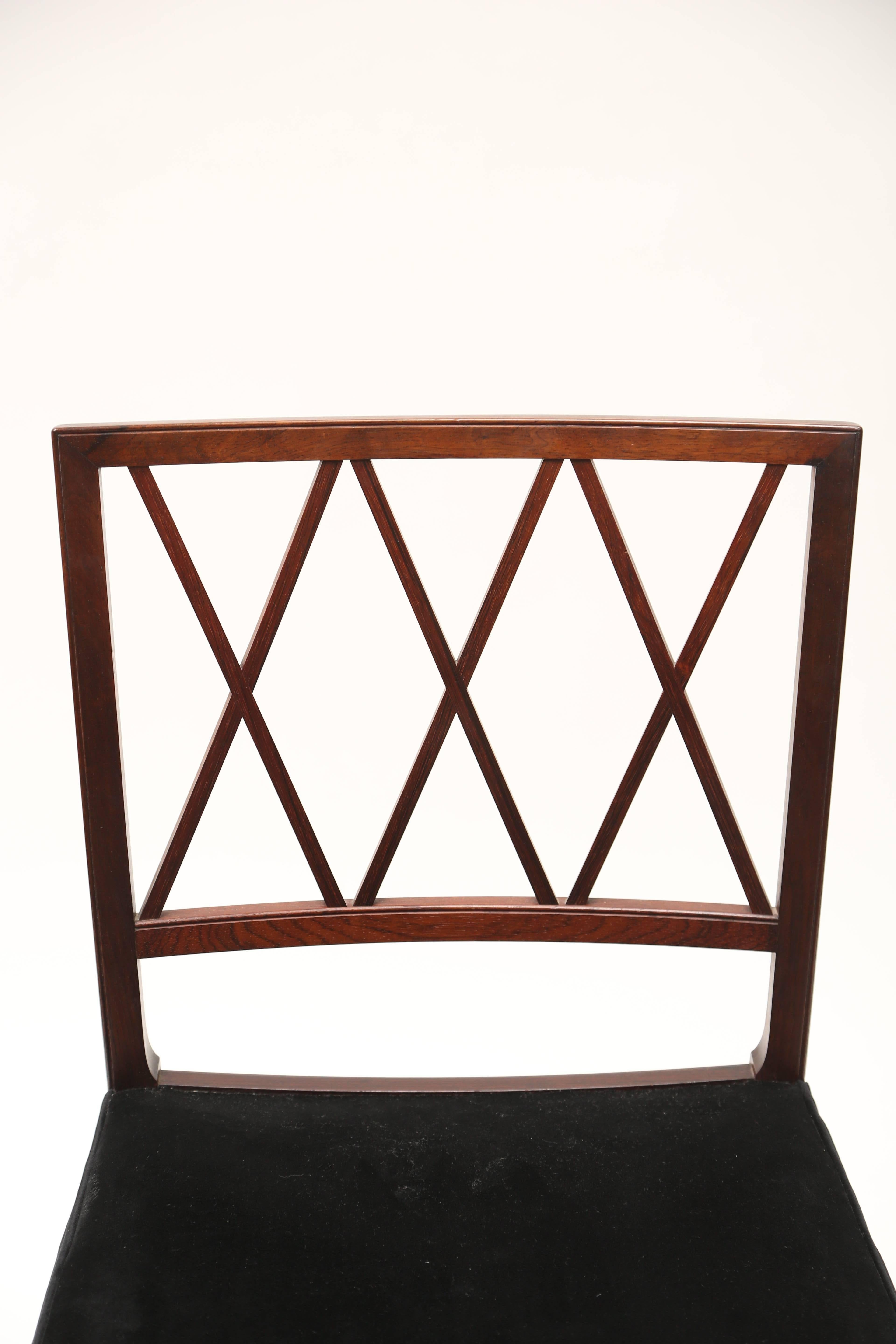 Rosewood Ole Wanscher Dining Chairs for AJ Iverson Snedkermester For Sale