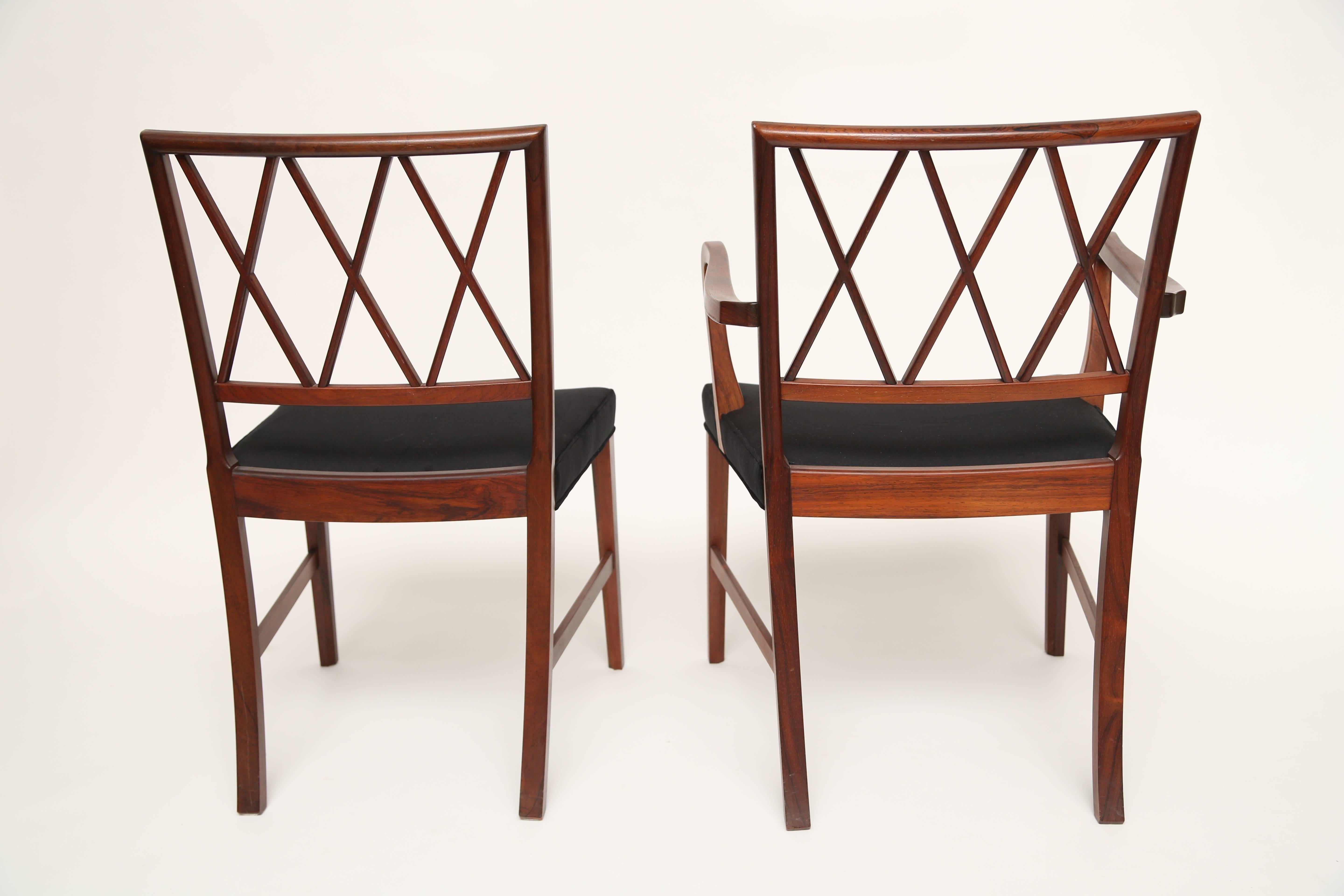 Ole Wanscher Dining Chairs for AJ Iverson Snedkermester In Good Condition For Sale In West Palm Beach, FL