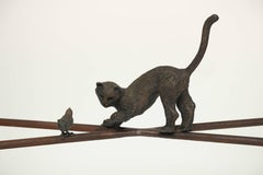 Ilana Goor Iron and Bronze Console, Signed
