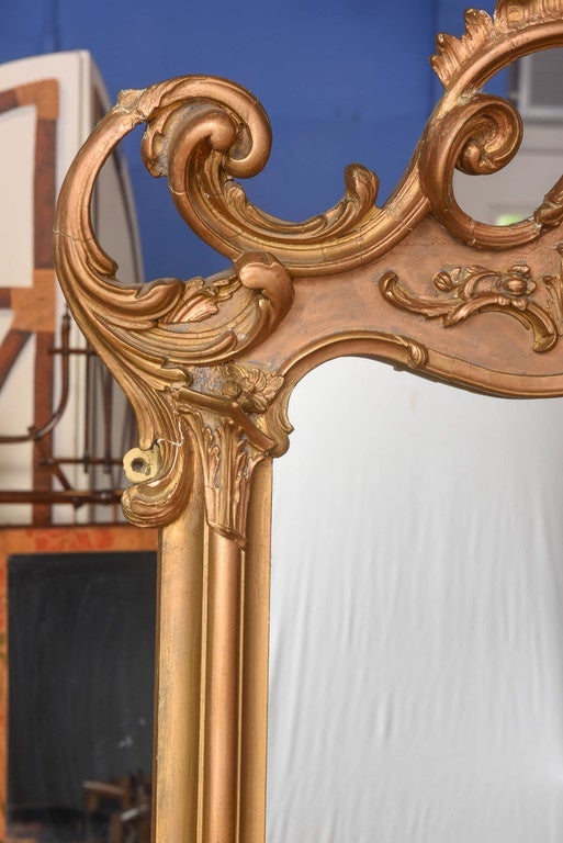 French Gilt Standing or Wall Mirror 2