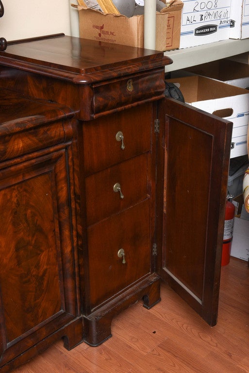 19th Century French Mahogany Sideboard and Secretaire In Excellent Condition In West Palm Beach, FL
