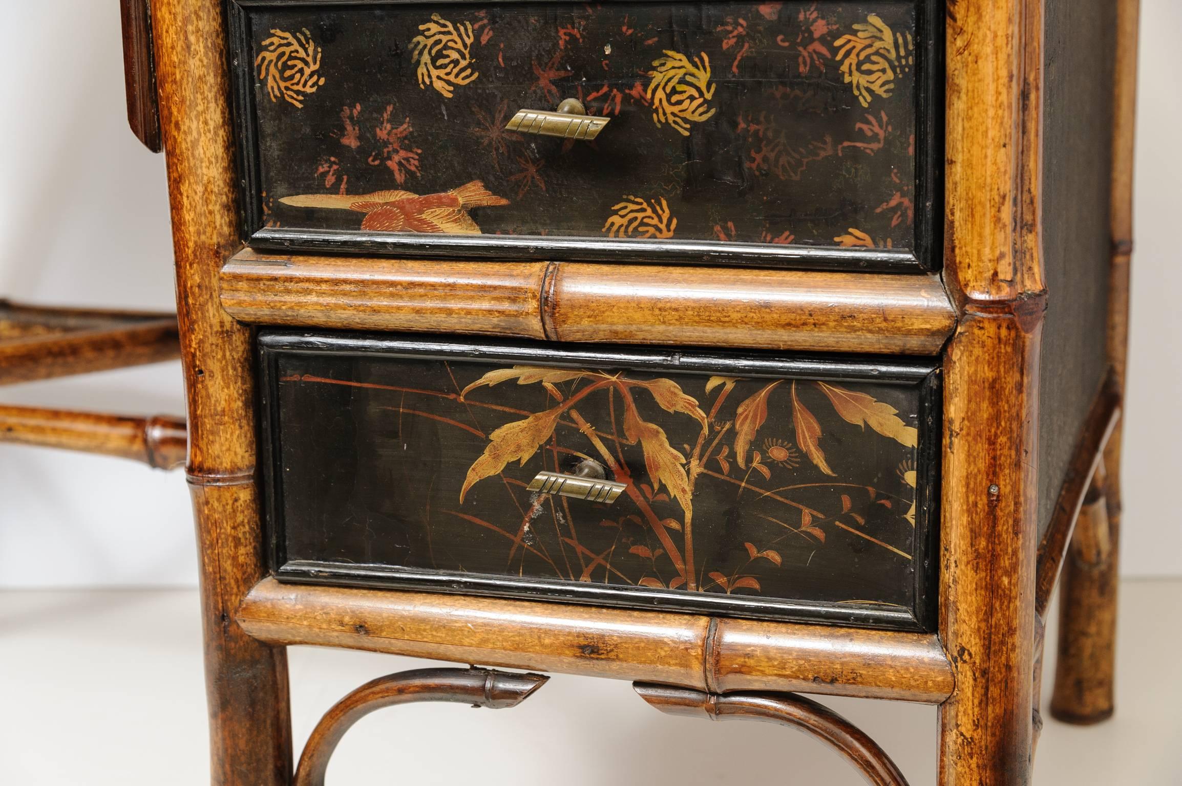 19th Century English Bamboo Desk 1