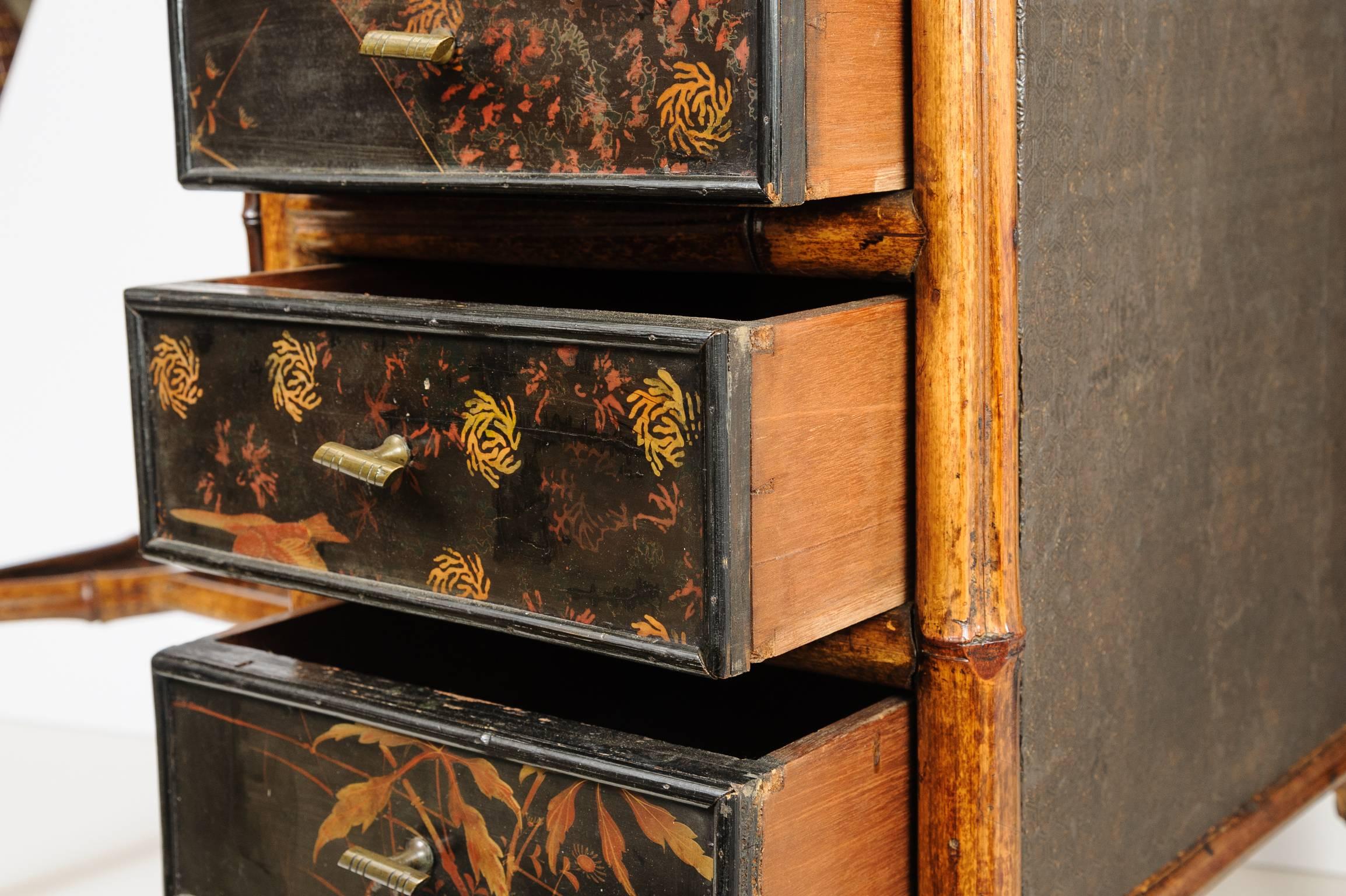 19th Century English Bamboo Desk 3