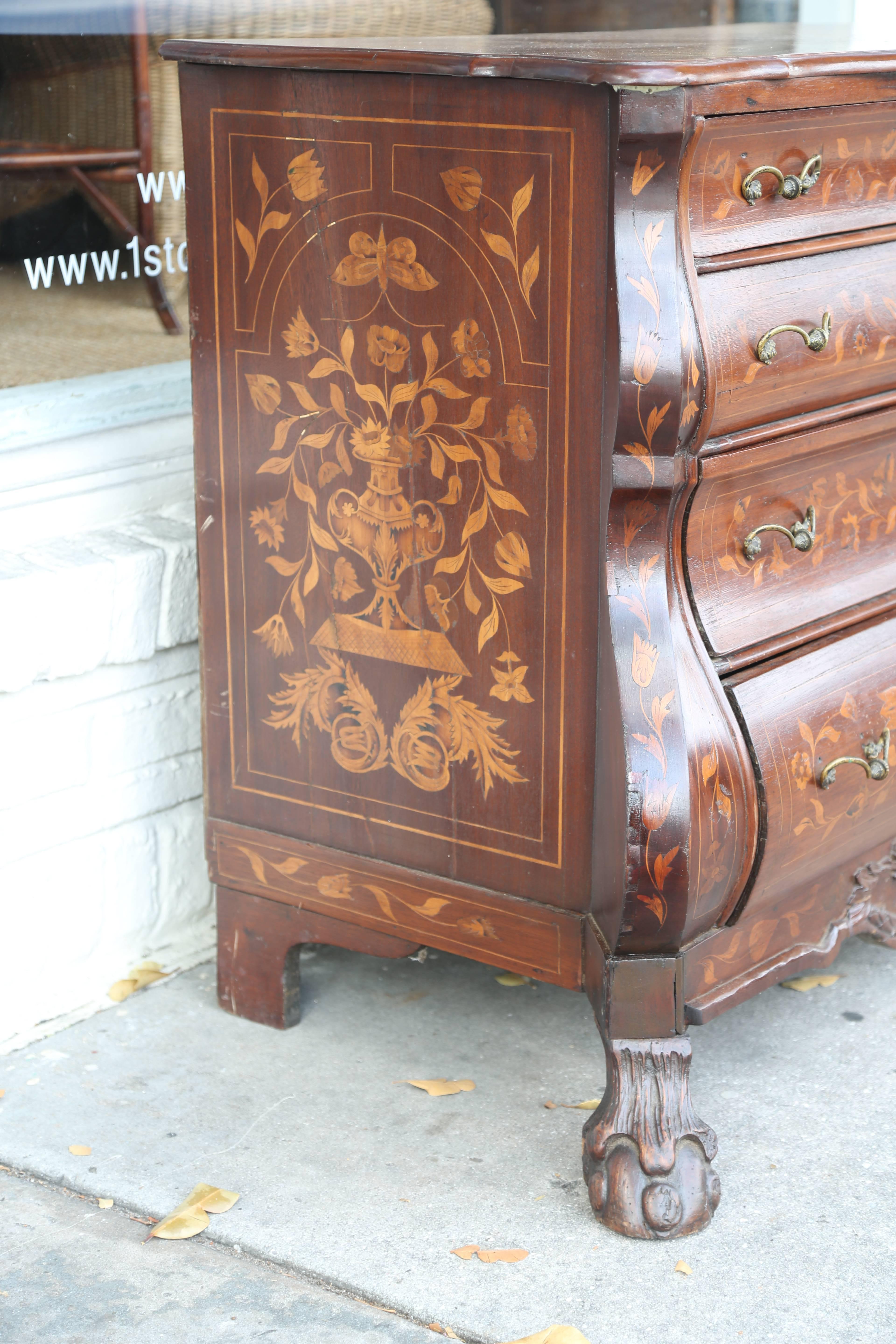 19th Century Dutch Marquetry Chest of Drawers 2