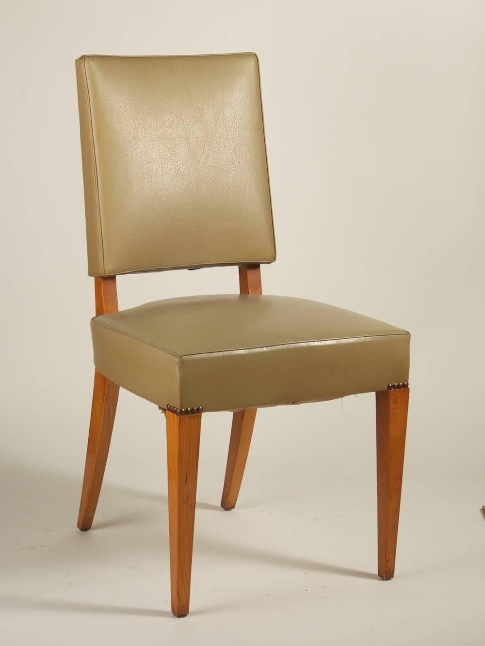 French Maxime Old Set of Six Dining Chairs in Ash