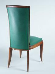 René Prou Set of Six Dining Chairs in Beech