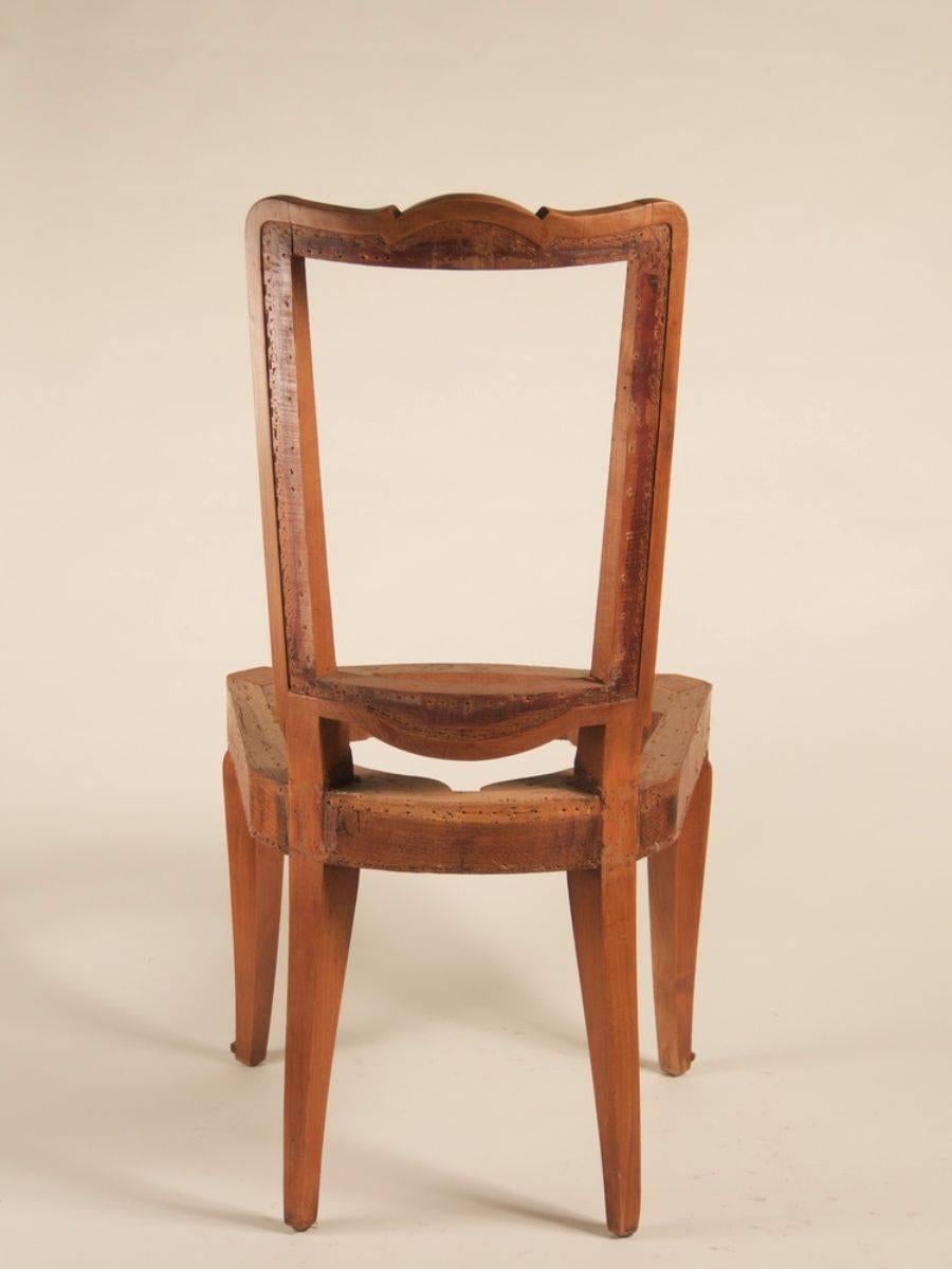 Art Deco Andre Arbus Set of Eight Dining Chairs in Cherry For Sale