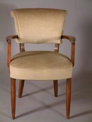 Jules Leleu Pair of Roll-Back Armchairs