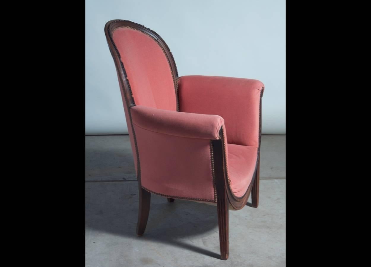 Modèle présenté au salon des artistes décorateurs de Paris, 1910. Documenté. 

Veuillez noter que cette chaise n'est pas restaurée sur les photographies.