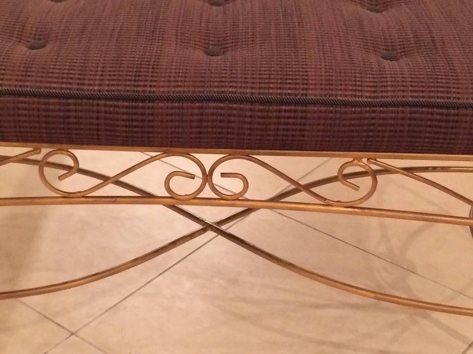 Gilt French 1940s Bench For Sale