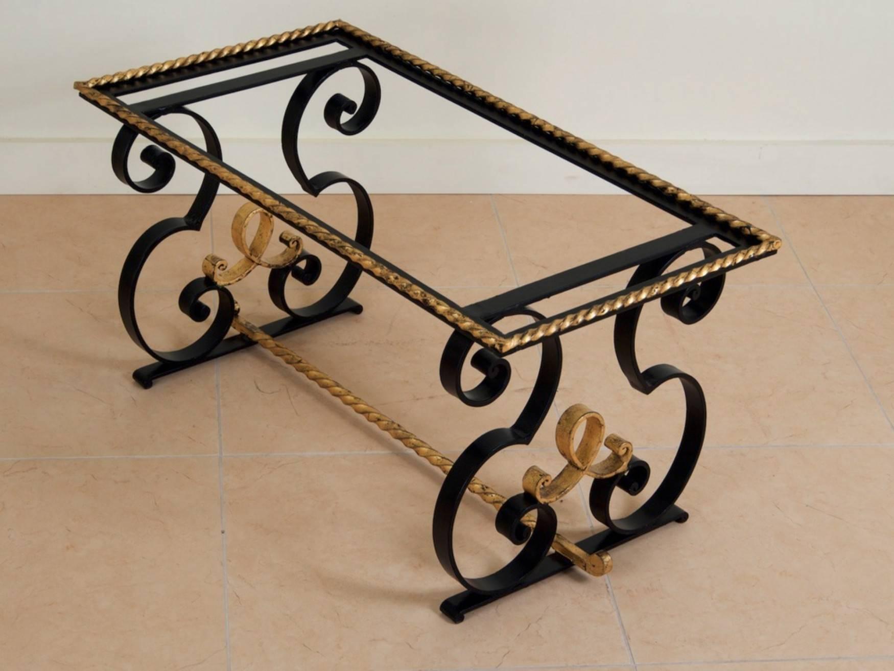 Gilt Raymond Subes Low Table For Sale