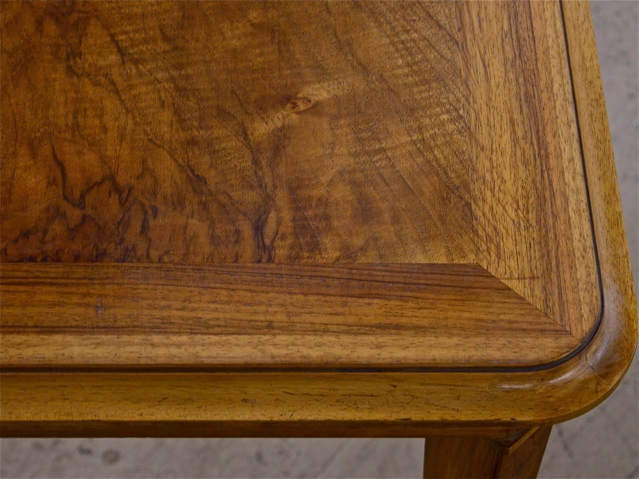 Art Deco Dominique Dining Table in French Walnut For Sale