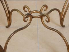 Rene Drouet Gilt Iron Side Table