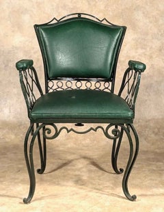 Paire de fauteuils René Prou des années 40, avec leur patine noire d'origine