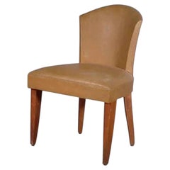 Dominique French Art Deco side chair in beech, circa 1935 from French oceanliner