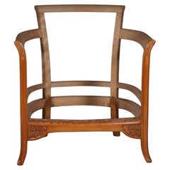 Ein Paar Sessel im französischen Jugendstil von Leon Jallot aus geschnitztem Kirschholz. CIRCA 1910