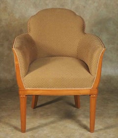 Paul Follot French Art Deco pair of armchairs in sculpted cherry. circa 1928