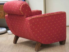 Alfred Porteneuve French Art Deco pair of club chairs, signed, circa 1938