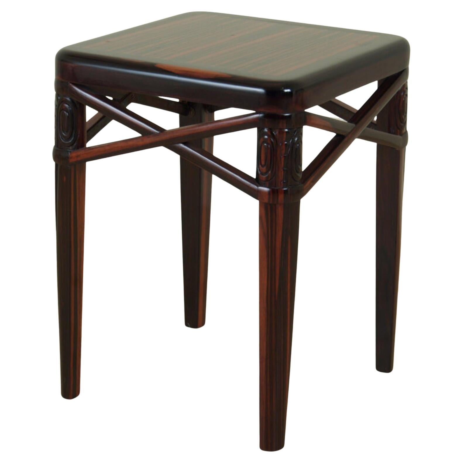 Ruhlmann Small Side Table in Macassar Ebony For Sale