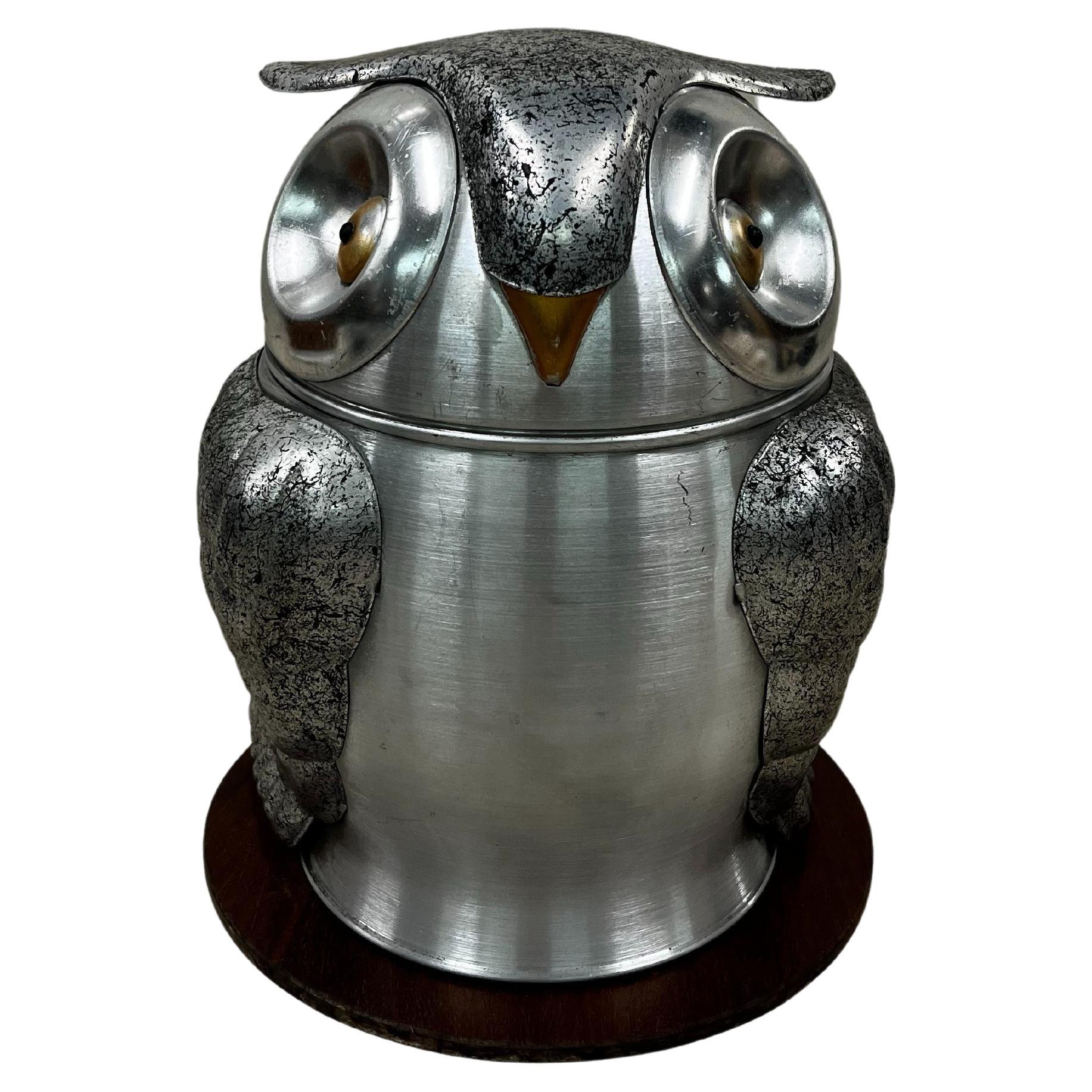 Big ice bucket in form of an owl, vintage 1960/70 Mid-Century, Italy