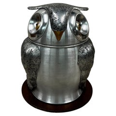 Big ice bucket in form of an owl, Antique 1960/70 Mid-Century, Italy