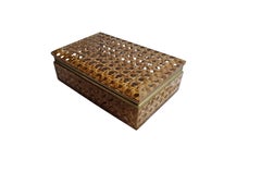Amazing box by Christian Dior Home, wickerwork, Vintage, 1970s, Italy