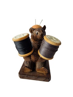 Exceptional rare sewing set, Black Forest Schwarzwald carved bears 1890s Germany