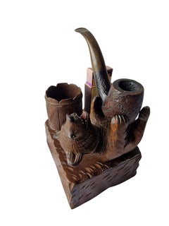 Rare music box, smoking accessory, pipe, black forest Schwarzwald 1900 Germany