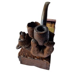 Rare music box, smoking accessory, pipe, black forest Schwarzwald 1900 Germany