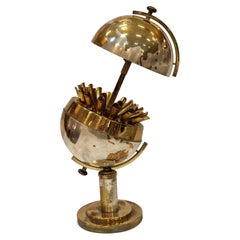 Stunning vintage extendable globe-style cigarette dispenser, earth smoking 1960s