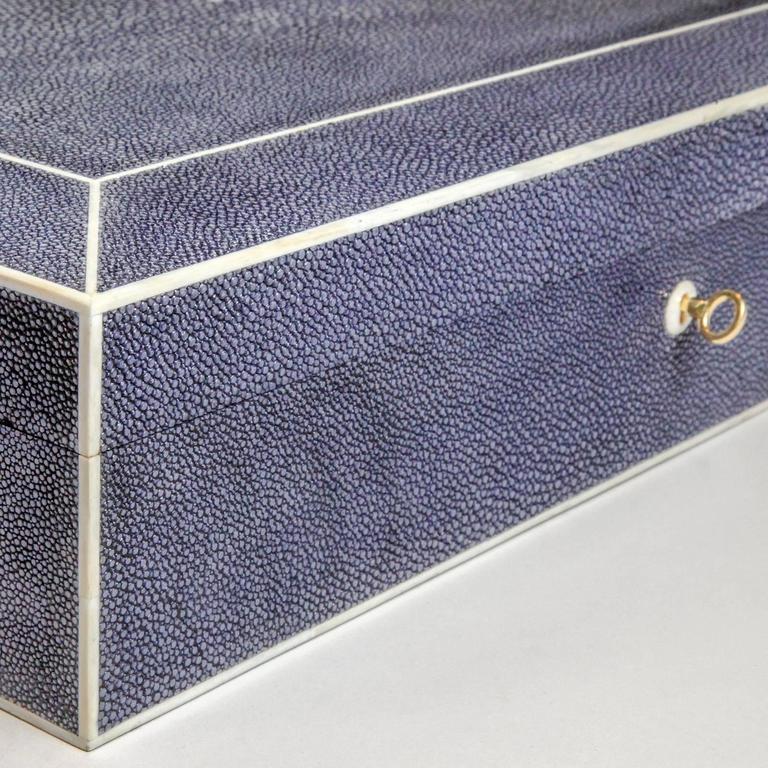 Navy Blue Desk Organizer and Writing Pad at 1stDibs