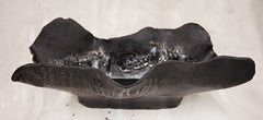 Flourish Black Trough IV, 27" di lunghezza, in gres fatto a mano dalla forma unica, pezzo unico